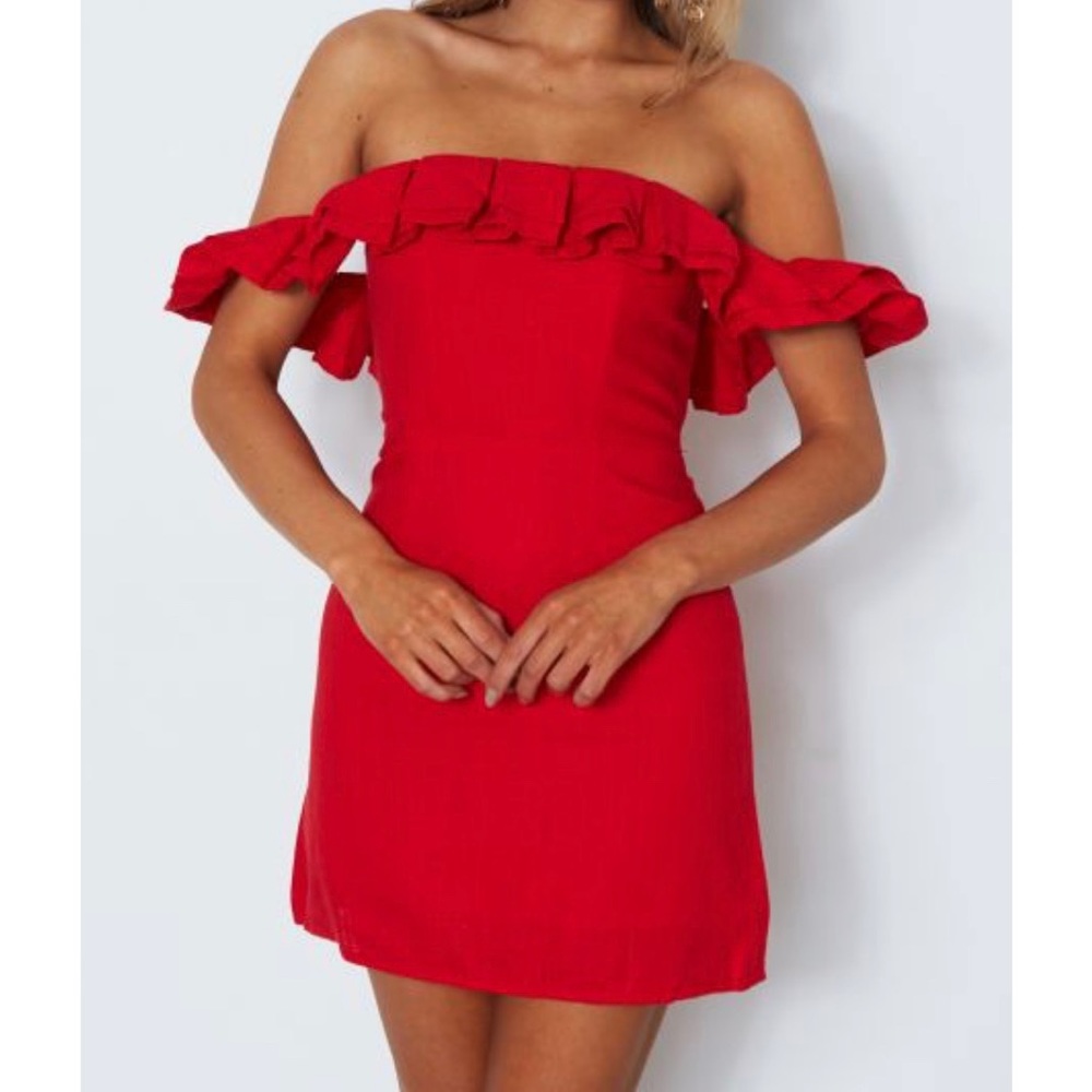 A mini dress